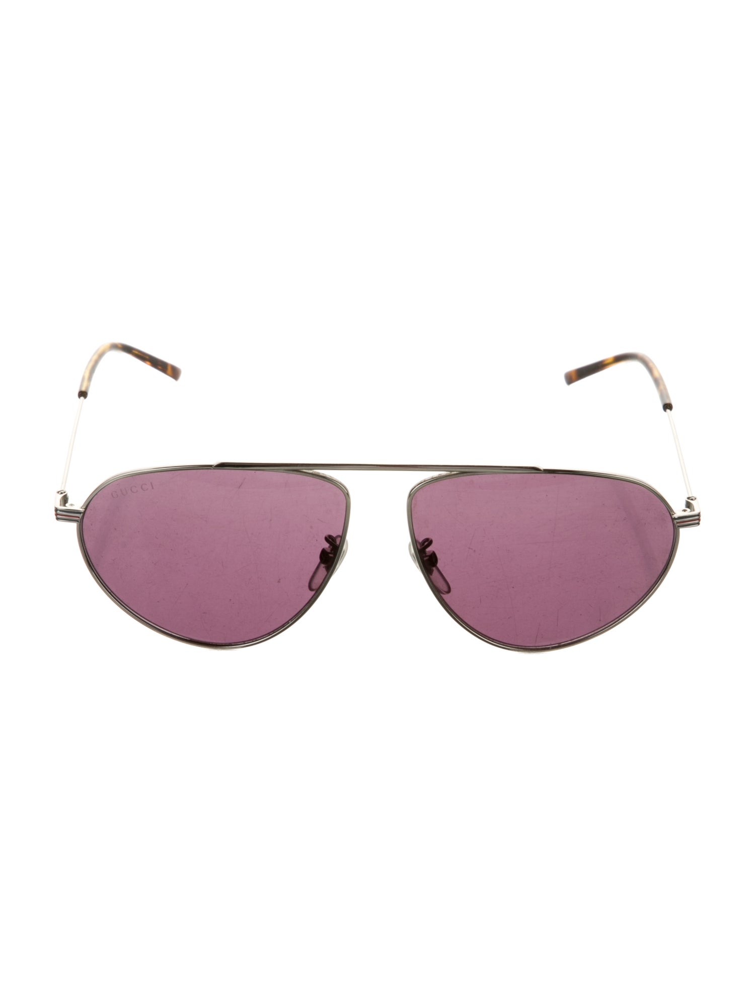 Gucci Web Accent Aviator Sunglasses