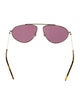 Gucci Web Accent Aviator Sunglasses