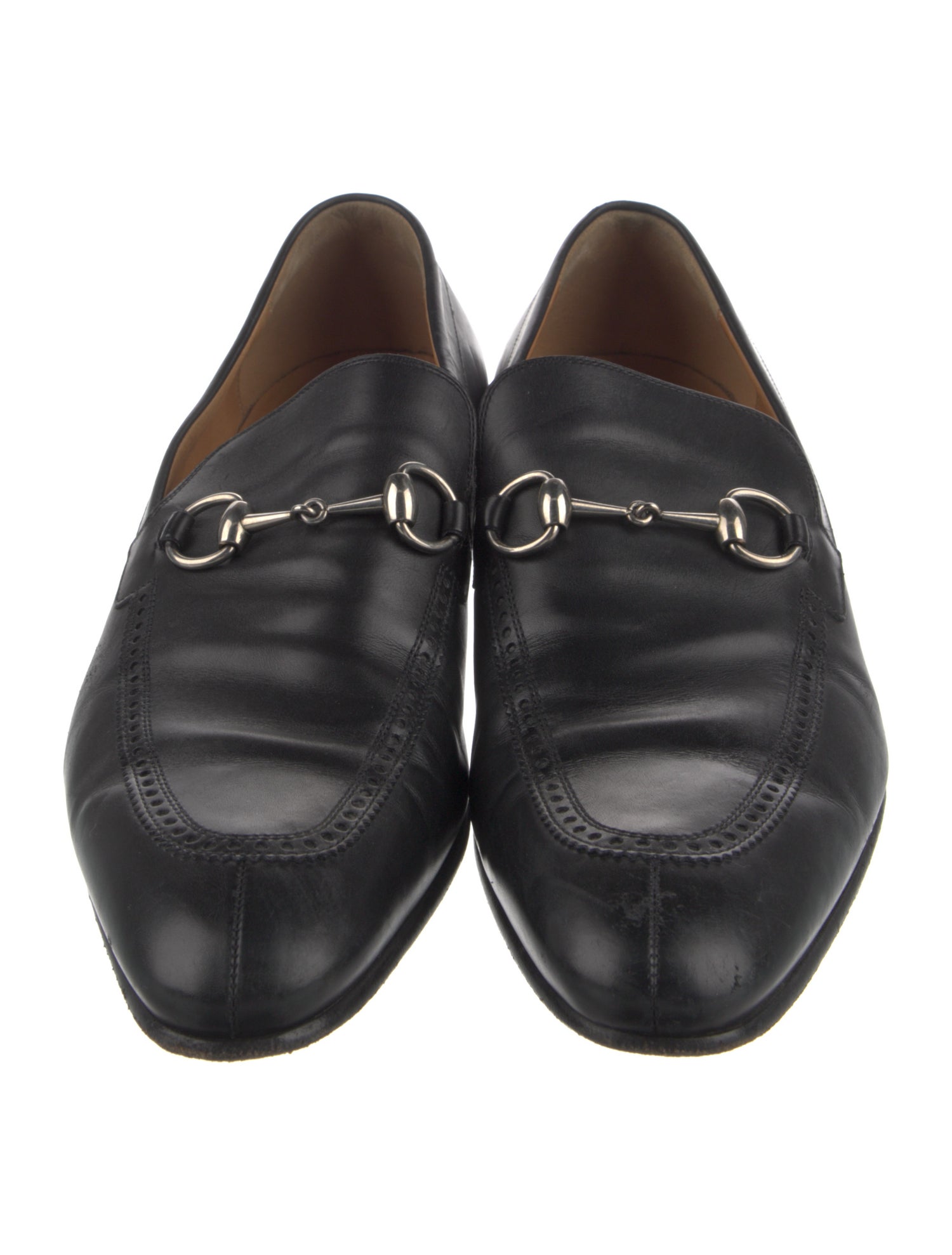 Gucci Horsebit Accent Leather Dress Loafers