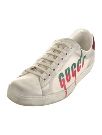 Gucci Web Accent Leather Sneakers