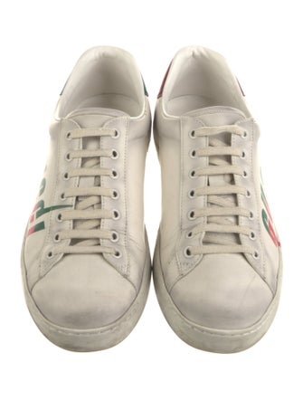 Gucci Web Accent Leather Sneakers