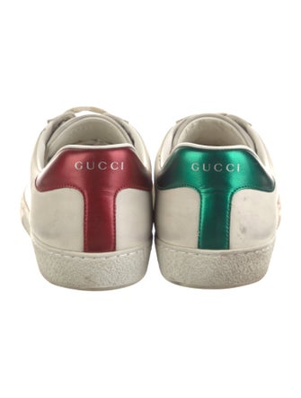 Gucci Web Accent Leather Sneakers