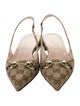 Gucci GG Canvas Canvas Slingback Flats