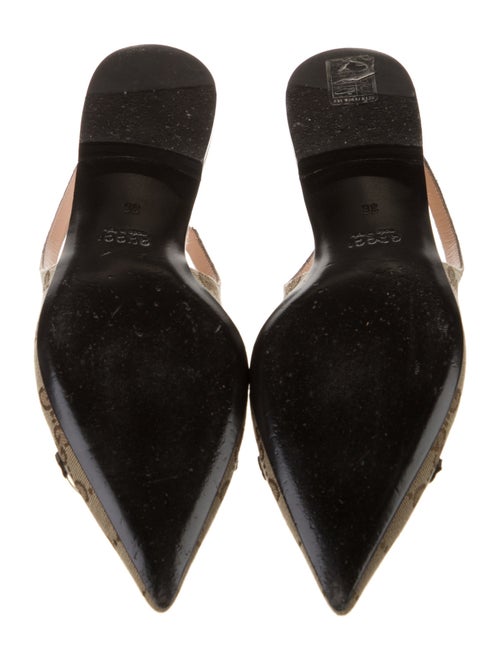 Gucci GG Canvas Canvas Slingback Flats
