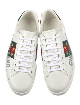Gucci Web Accent Leather Sneakers