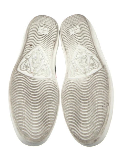 Gucci Web Accent Leather Sneakers