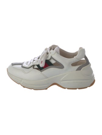 Gucci Web Accent Leather Chunky Sneakers