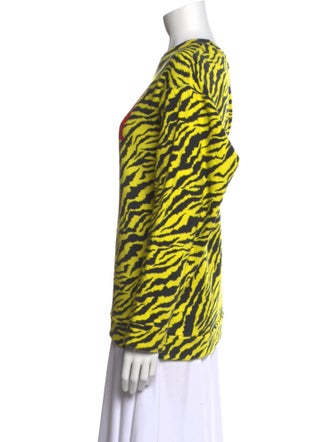 Gucci Animal Print Bateau Neckline Sweatshirt