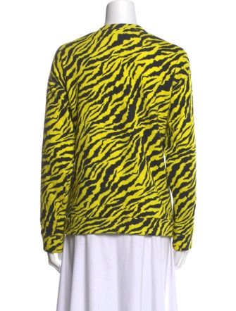 Gucci Animal Print Bateau Neckline Sweatshirt