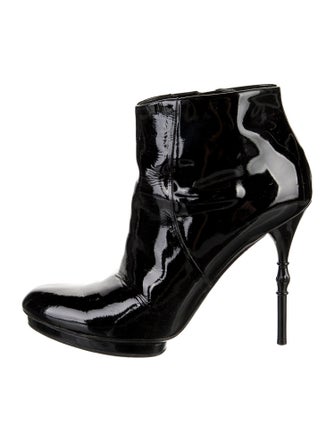 Gucci Bamboo Accent Patent Leather Boots