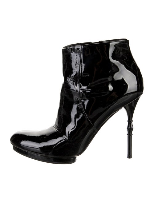 Gucci Bamboo Accent Patent Leather Boots
