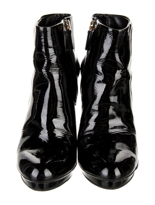 Gucci Bamboo Accent Patent Leather Boots