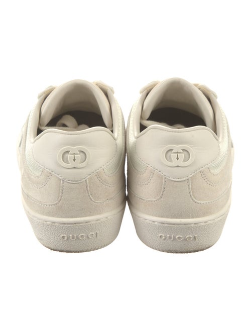 Gucci Leather Embroidered Accent Sneakers
