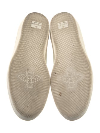 Gucci Leather Embroidered Accent Sneakers