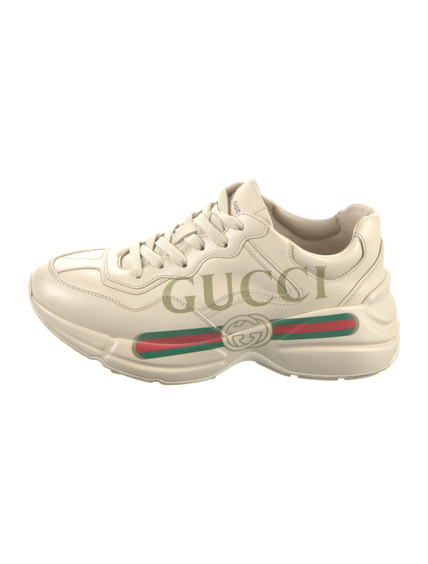 Gucci Web Accent Leather Chunky Sneakers