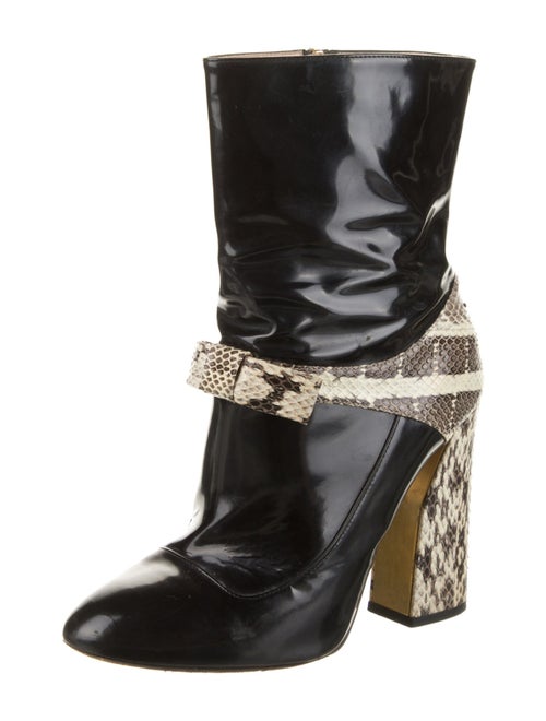 Gucci Patent Leather Animal Print Boots