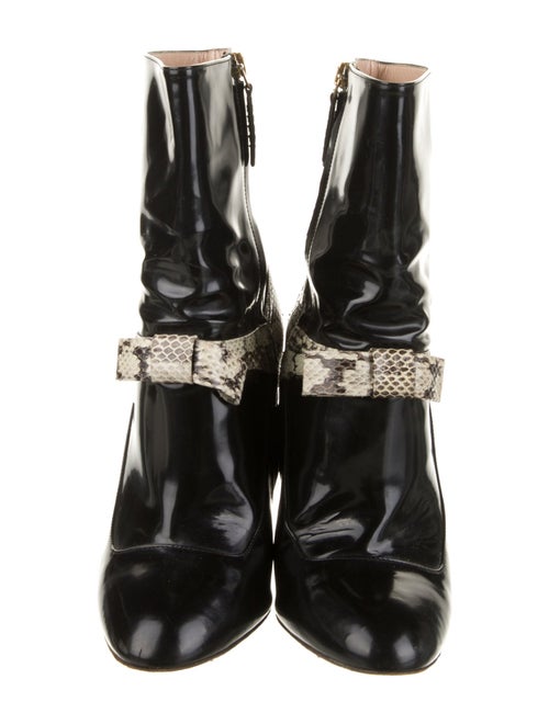Gucci Patent Leather Animal Print Boots