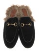 Gucci Horsebit Accent Velvet Mules