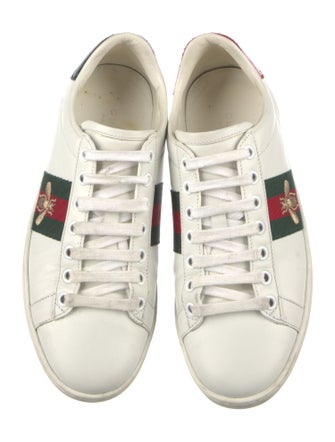 Gucci Web Accent Leather Sneakers