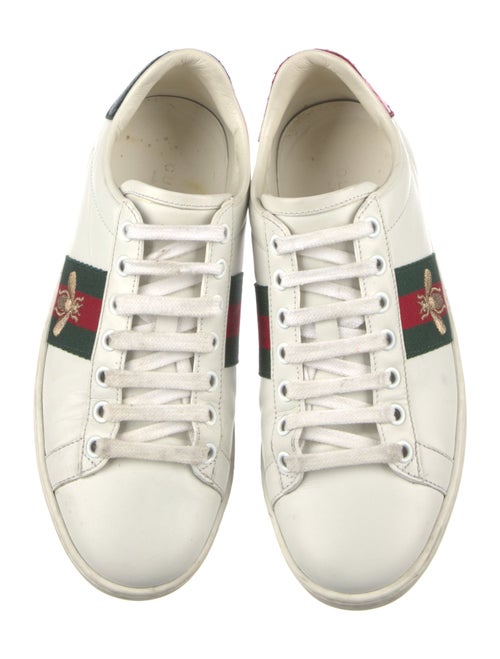 Gucci Web Accent Leather Sneakers