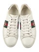 Gucci Web Accent Leather Sneakers
