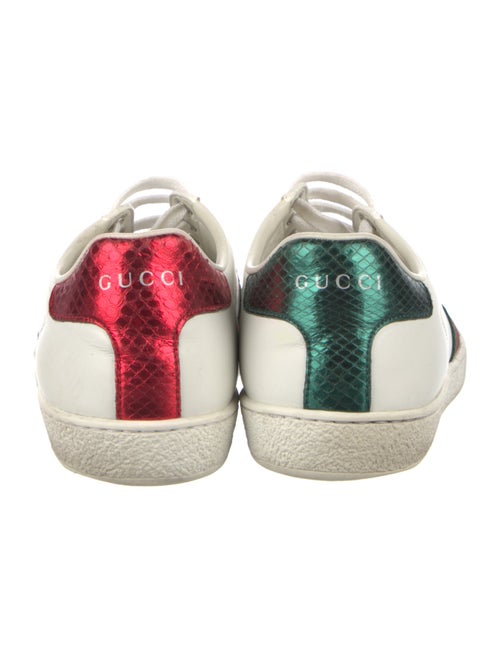 Gucci Web Accent Leather Sneakers