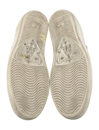 Gucci Web Accent Leather Sneakers