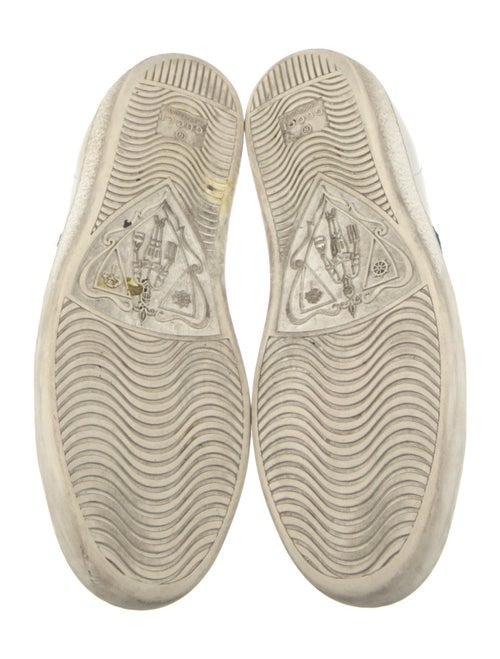 Gucci Web Accent Leather Sneakers