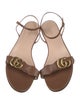 Gucci Double G Logo Leather Sandals