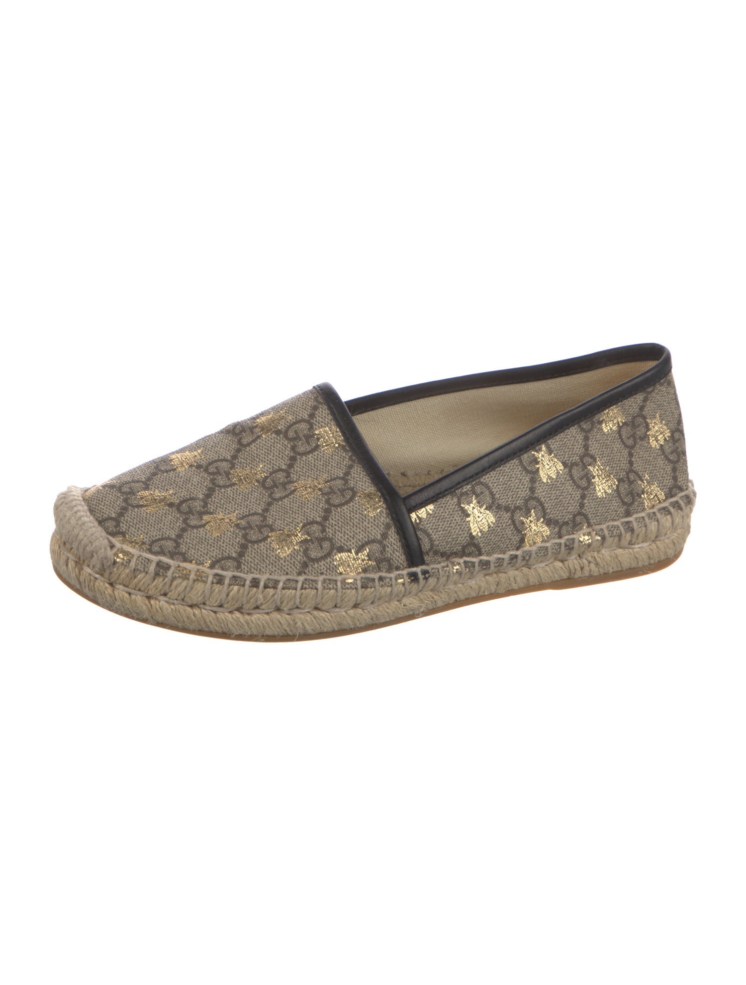 Gucci GG Canvas Glitter Accents Espadrilles
