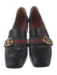 Gucci Web Accent Leather Pumps