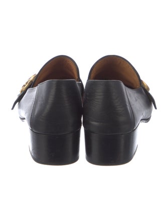 Gucci Web Accent Leather Pumps