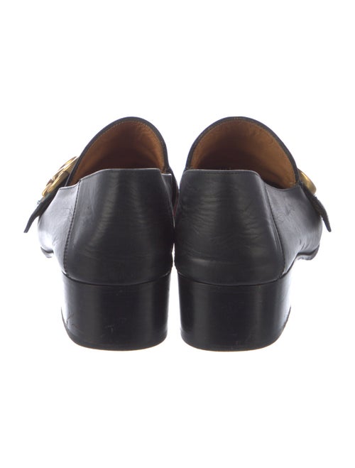 Gucci Web Accent Leather Pumps