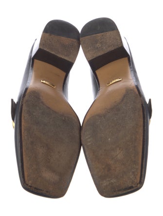 Gucci Web Accent Leather Pumps