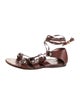 Gucci Horsebit Accent Leather Gladiator Sandals