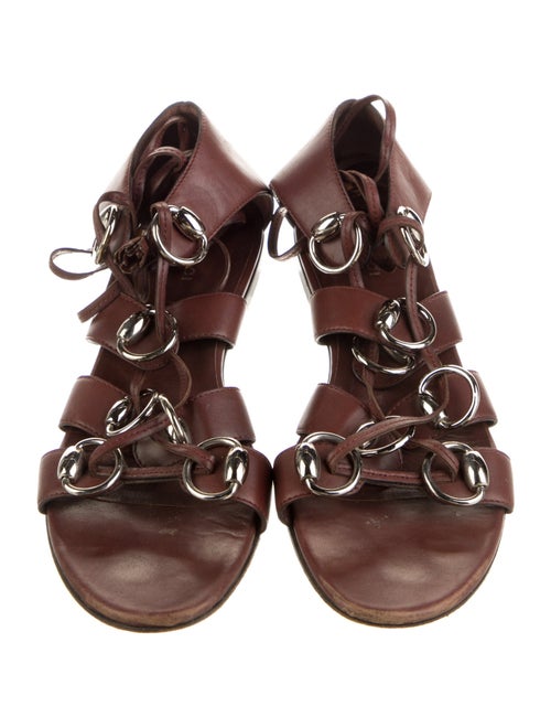 Gucci Horsebit Accent Leather Gladiator Sandals
