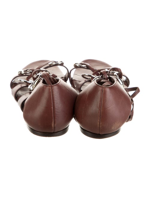 Gucci Horsebit Accent Leather Gladiator Sandals