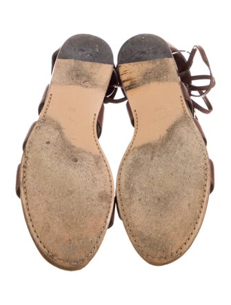 Gucci Horsebit Accent Leather Gladiator Sandals