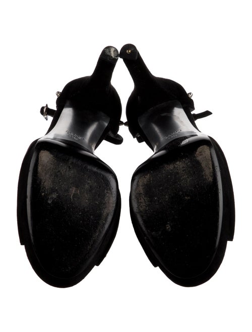 Gucci Suede Studded Accents Sandals