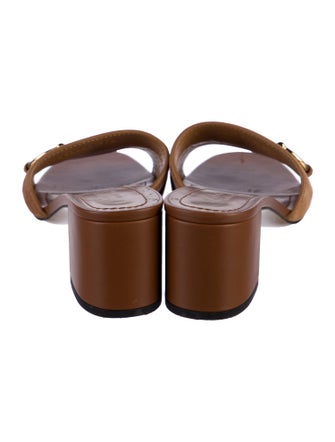 Gucci Horsebit Accent Leather Slides