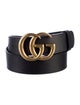 Gucci Double G Logo Leather Waist Belt