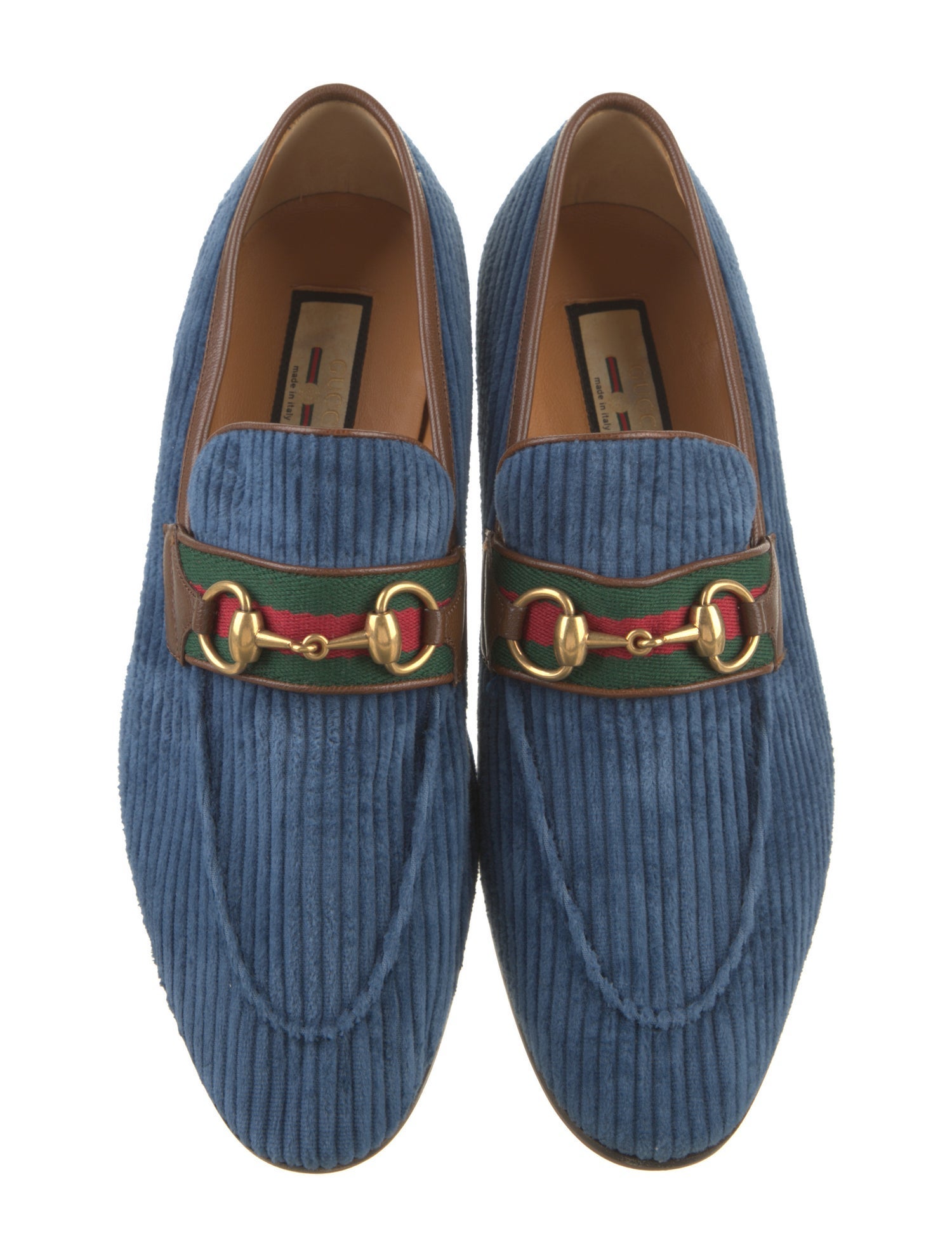 Gucci Web Accent Velvet Loafers