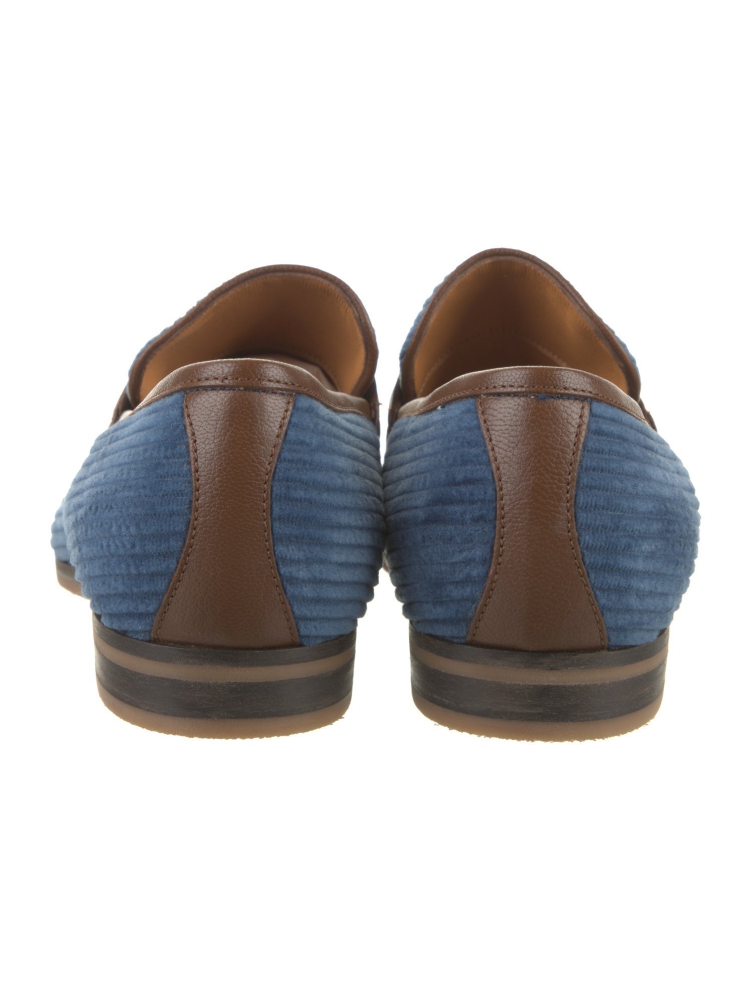 Gucci Web Accent Velvet Loafers