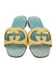 Gucci Interlocking G Logo Suede Slides