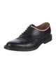Gucci Sylvie Web Accent Leather Derby Shoes