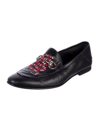 Gucci Horsebit Accent Leather Loafers