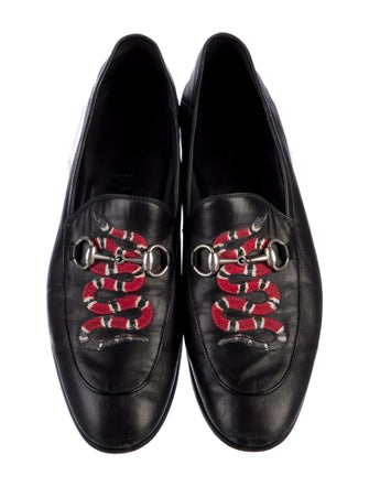 Gucci Horsebit Accent Leather Loafers