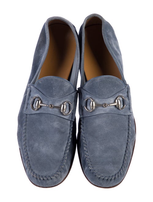 Gucci Horsebit Accent Suede Dress Loafers
