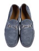 Gucci Horsebit Accent Suede Dress Loafers