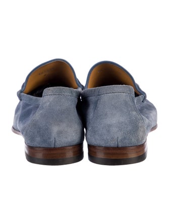 Gucci Horsebit Accent Suede Dress Loafers